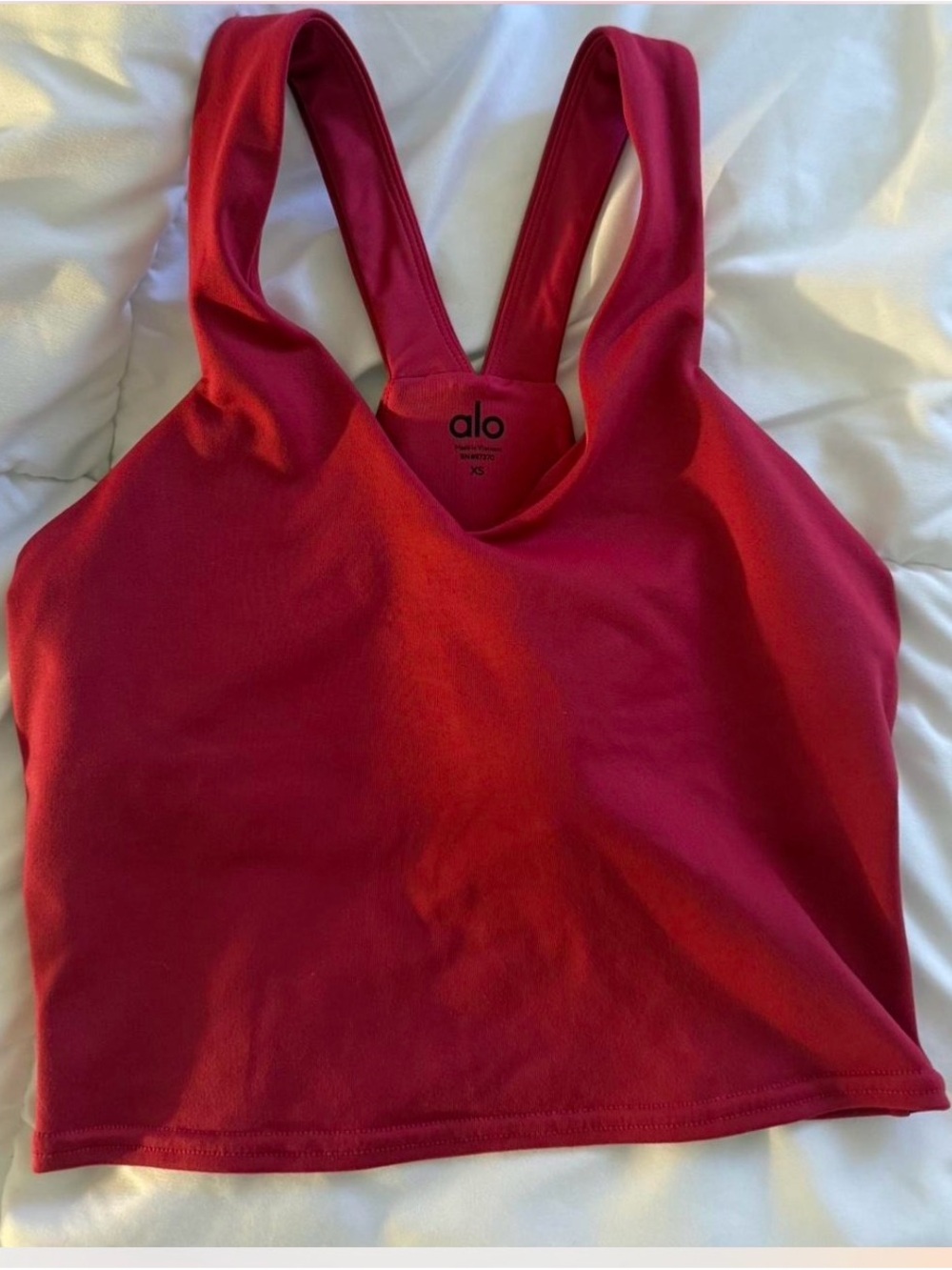 ALO Yoga Bright Pink Racerback Crop Tank